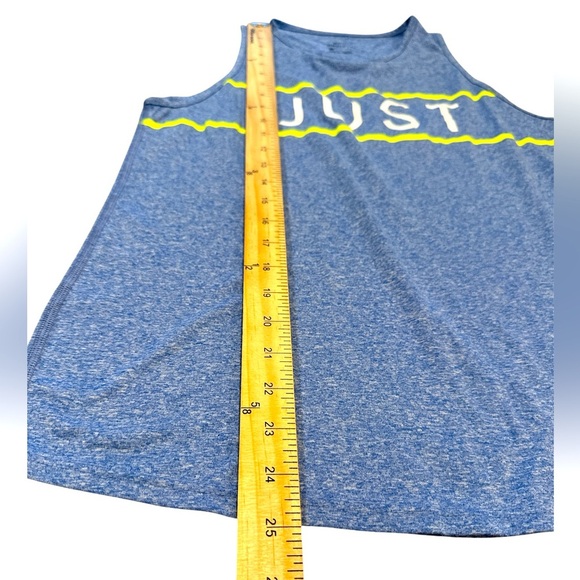Nike Dri Fit Sleeveless Tank Size Medium Heathered Blue Relaxed Fit - Picture 11 of 11